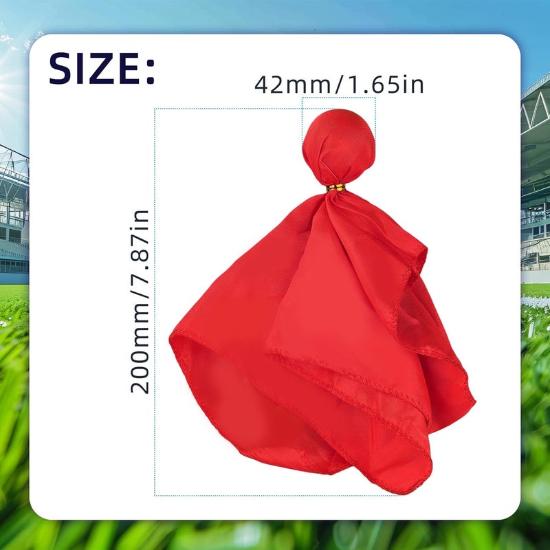 Flylin 6Pcs Football Penalty Flags, Soccer Tossing Flags Referee Props Sports Fan Tossing Flags, Challenge Flag Football Games Accessory for Football/Lacrosse(Red+Yellow+Orange) - Image 3